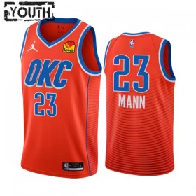 Dres Oklahoma City Thunder Tre Mann 23 Jordan 2022-23 Statement Edition Naranča Swingman - Dječji